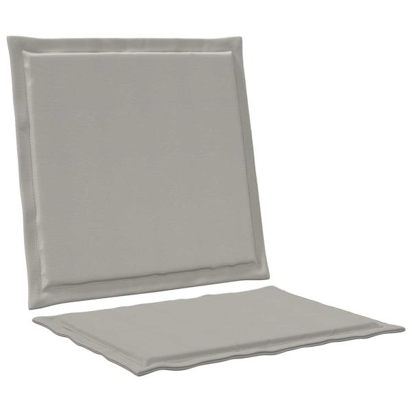 Sitz- und Rückenkissen Polyester Hellgrau 47 x 45 x 2 cm
