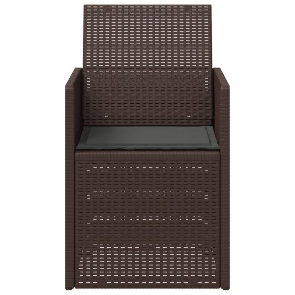 Garten Esszimmerst?hle 2 stk. Braun und Anthrazit PP