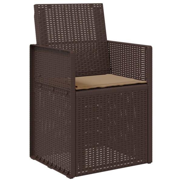 Garten Esszimmerstühle 2 stk. Braun und Taupe PP