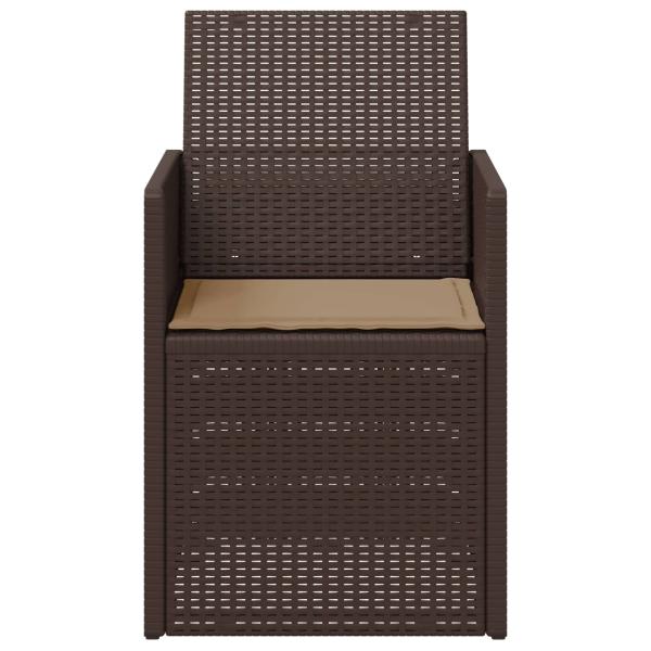 Garten Esszimmerstühle 2 stk. Braun und Taupe PP