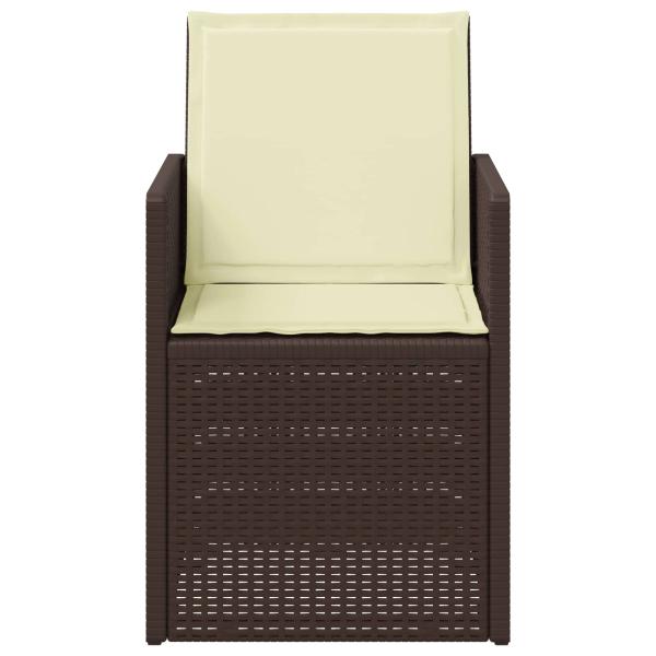 Garten Esszimmerstühle 2 stk. Braun und Creme PP