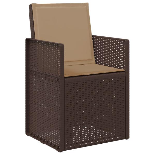 Garten Esszimmerst?hle 2 stk. Braun und Taupe PP