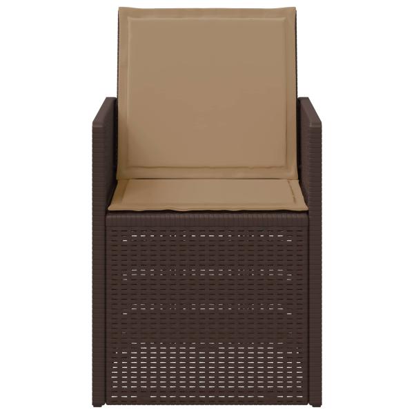 Garten Esszimmerst?hle 2 stk. Braun und Taupe PP