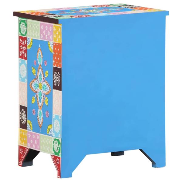 Nachttisch Handbemalt 40x30x50 cm Mango Massivholz