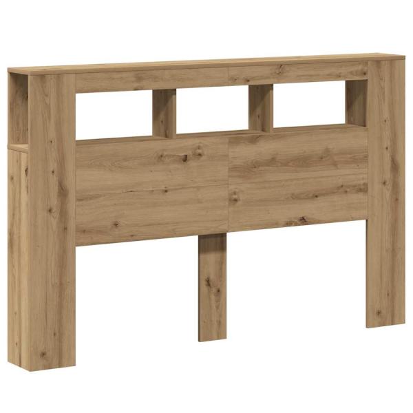 LED-Kopfteil Artisan-Eiche 160x18,5x103,5 cm Holzwerkstoff