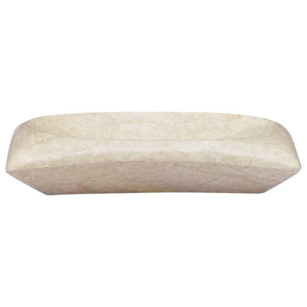 Waschbecken Creme 50x35x10 cm Marmor
