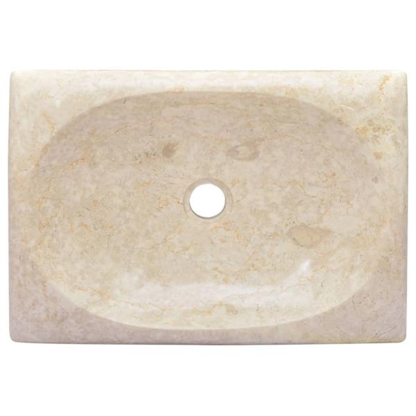 Waschbecken Creme 50x35x10 cm Marmor