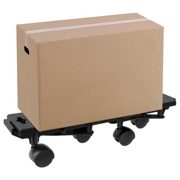 Transportroller mit 4 Rollen 2 Stk. Schwarz Polypropylen 170 kg