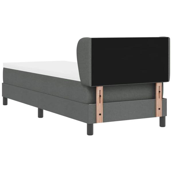 Boxspringbett mit Matratze Dunkelgrau 80 x 200 cm Stoff