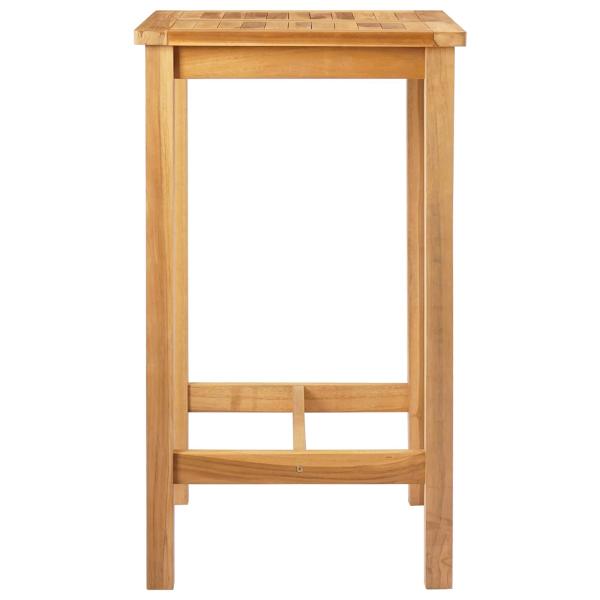 Bartisch Natur 60 x 60 x 105 cm Massiv-Teak