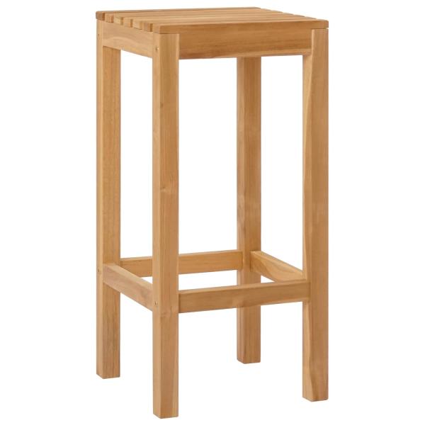 Barhocker 4 Stk. Natur Massivholz Teak