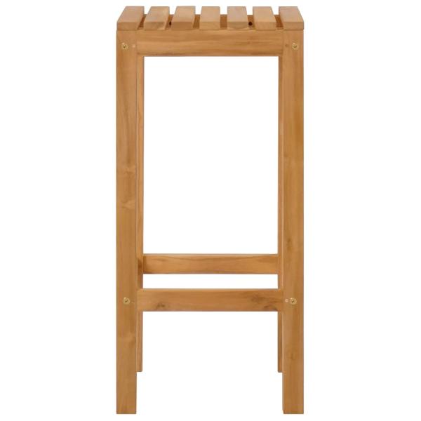 Barhocker 4 Stk. Natur Massivholz Teak