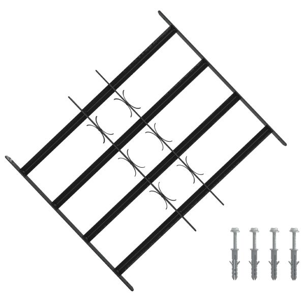 ARDEBO.de - Sicherheitsgitter für Fenster mit 4 Querstangen 3 stk. 43-74 cm