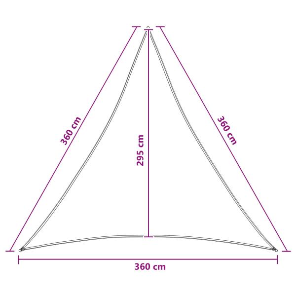 Sonnensegel Blau und Weiß 3,6 x 3,6 x 3,6 m HDPE