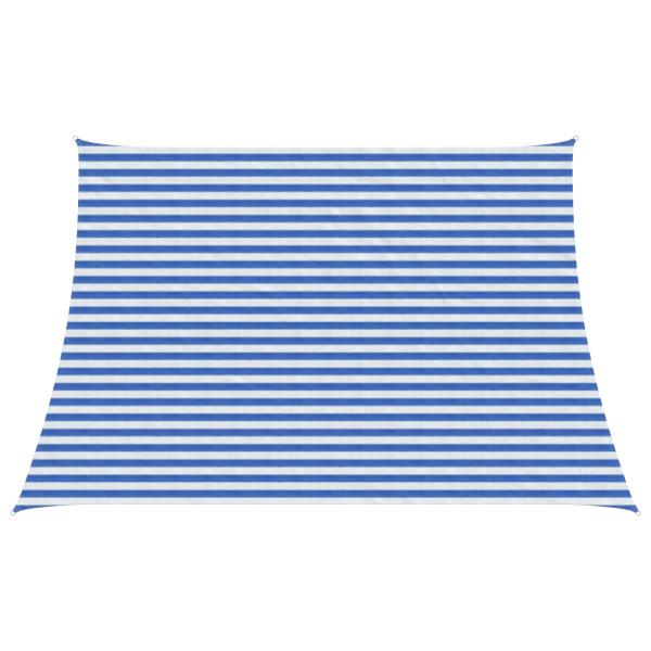 ARDEBO.de - Sonnensegel Rechteckig 4/5 x 3 m HDPE Blau und Weiß