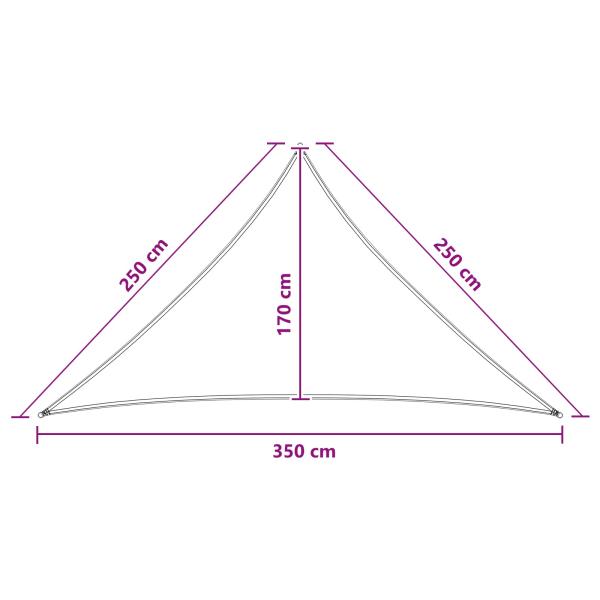 Sonnensegel Hellgrau und Weiß 2,5 x 2,5 x 3,5 m HDPE