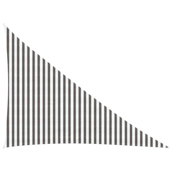 ARDEBO.de - Sonnensegel 3 x 4 x 5 m HDPE Dreieckig Hellgrau und Weiß
