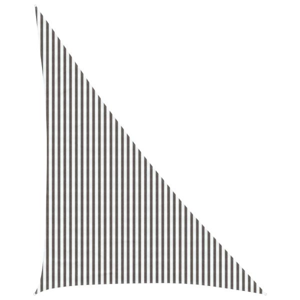 ARDEBO.de - Sonnensegel Hellgrau und Weiß 4 x 5 x 6,8 m HDPE