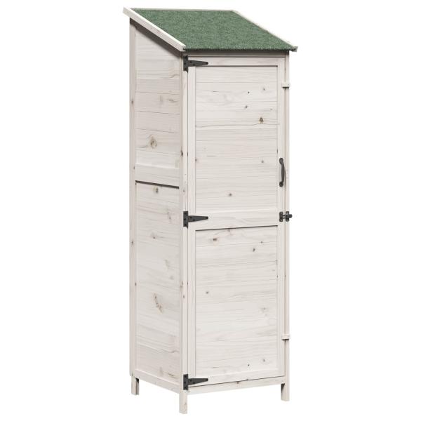 Gartenschuppen Weiß 59,5 x 56 x 176,5 cm Massivholz aus Fichte