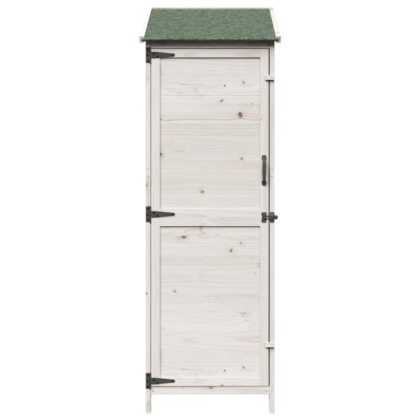 Gartenschuppen Weiß 59,5 x 56 x 176,5 cm Massivholz aus Fichte