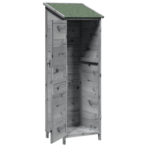 Gartenschuppen Grau 59,5 x 56 x 176,5 cm Massivholz aus Fichte