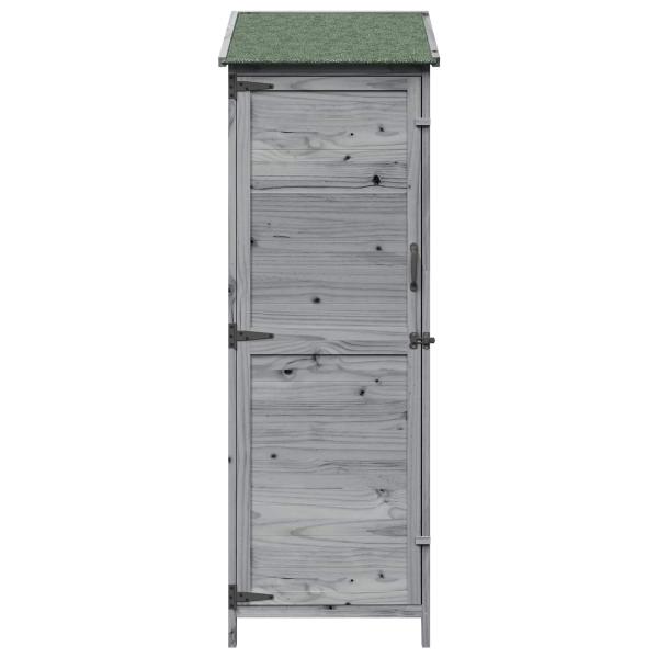 Gartenschuppen Grau 59,5 x 56 x 176,5 cm Massivholz aus Fichte