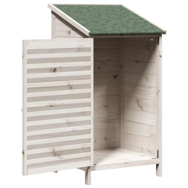 Gartenschuppen Weiß 59,5 x 56 x 113,5 cm Massivholz aus Fichte