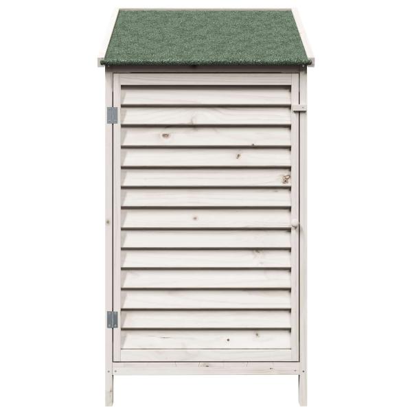 Gartenschuppen Weiß 59,5 x 56 x 113,5 cm Massivholz aus Fichte