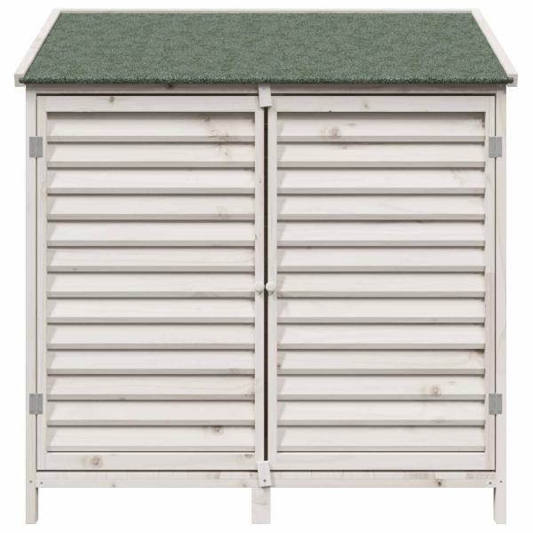 Gartenschuppen Weiß 106 x 56 x 113,5 cm Massivholz aus Fichte