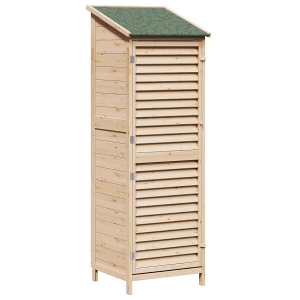 Gartenschuppen Natur 59 x 56 x 176 cm Massivholz aus Fichte