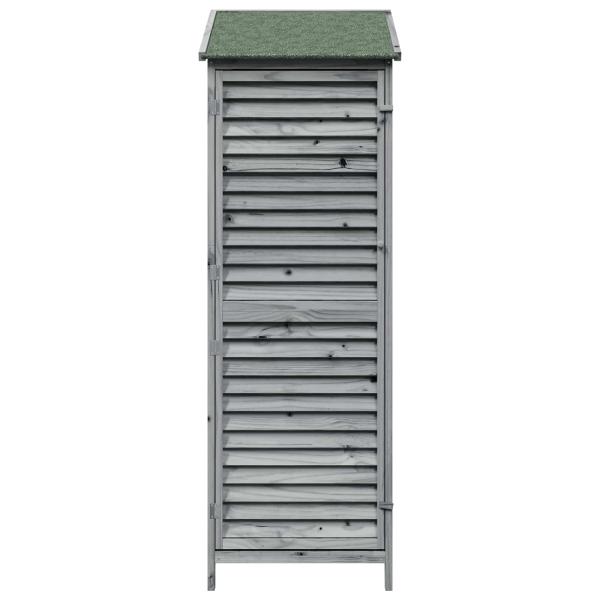 Gartenschuppen Grau 59 x 56 x 176 cm Massivholz aus Fichte