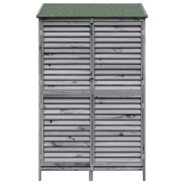 Gartenschuppen Grau 106 x 56 x 176,5 cm Massivholz aus Fichte