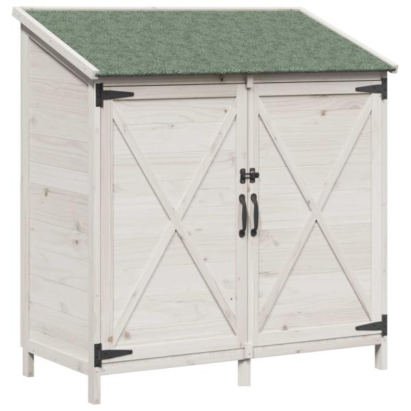 Gartenschuppen Weiß 106 x 56 x 113,5 cm Massivholz aus Fichte