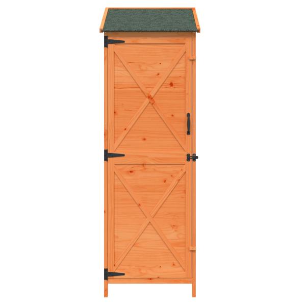 Gartenschuppen Braun 59,5 x 56 x 176,5 cm Massivholz aus Fichte