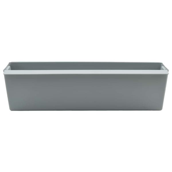 Blumenboxen für Euro-Paletten 12 stk. Hellgrau Polypropylen