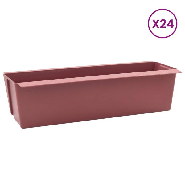 Blumenboxen für Euro-Paletten 24 stk. Braun 36 x 13,5 x 9,5 cm