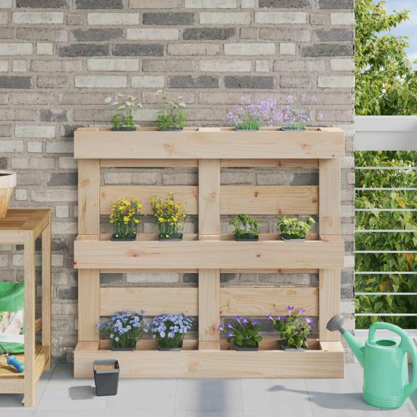ARDEBO.de - Blumenboxen für Euro-Paletten 24 stk. Grau 13,5 x 9 x 9,5 cm