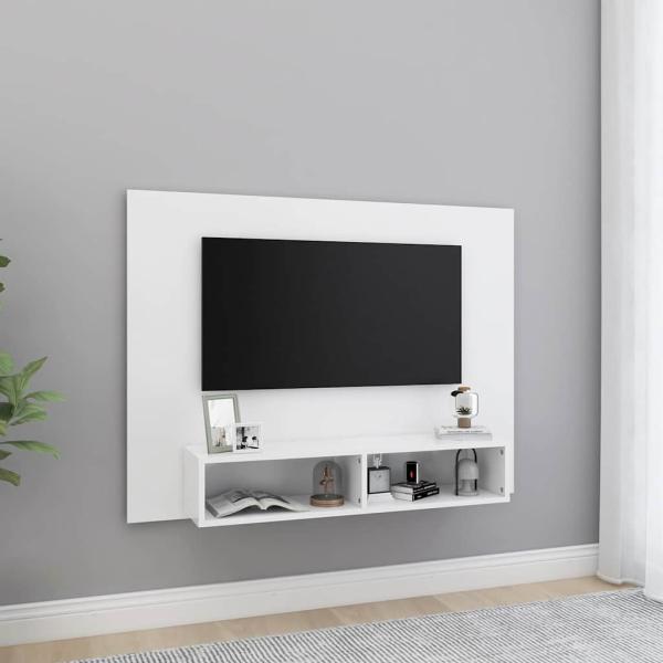 ARDEBO.de - TV-Wandschrank Weiß 120x23,5x90 cm Holzwerkstoff