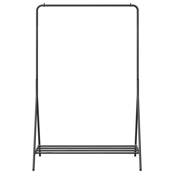 Kleiderständer mit Speicher Schwarz 100 x 56 x 154 cm Stahl
