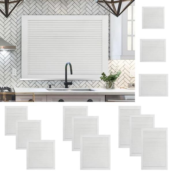 ARDEBO.de - Schranktüren Lamellen-Design 2 Stk Weiß 99,3x39,4 cm Massivholz