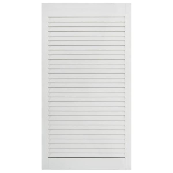 Schranktüren Lamellen-Design 2 Stk Weiß 99,3x39,4 cm Massivholz
