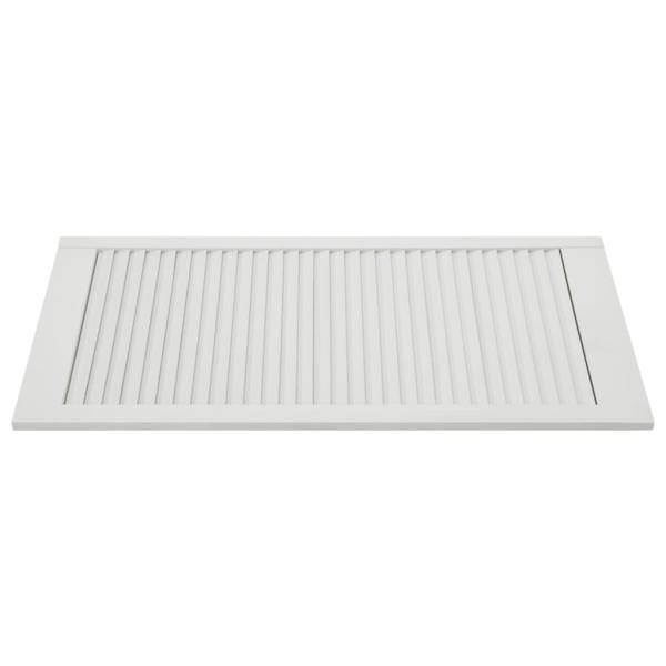 Schranktüren Lamellen-Design 2 Stk Weiß 99,3x39,4 cm Massivholz