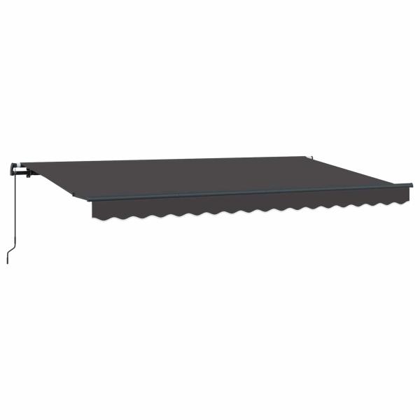 Ausziehbare Markise Anthrazit 400 x 200 cm Stoff
