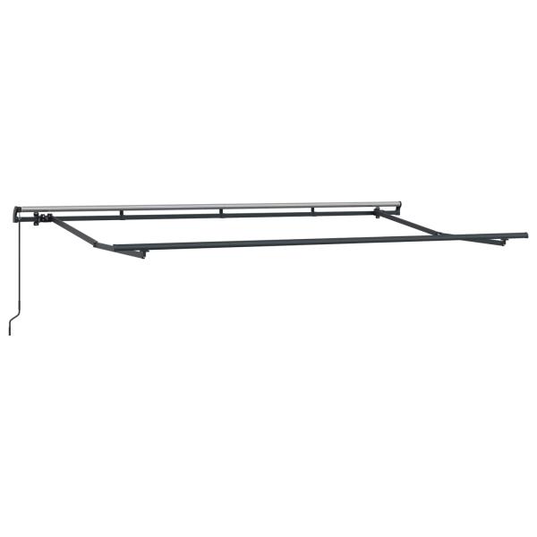 Ausziehbare Markise Anthrazit 400 x 200 cm Stoff