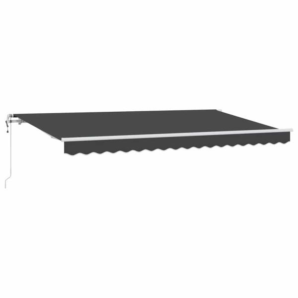 Ausziehbare Markise Anthrazit 400 x 200 cm Stoff