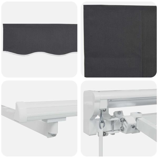 Einziehbare Markise Anthrazit 400 x 200 cm