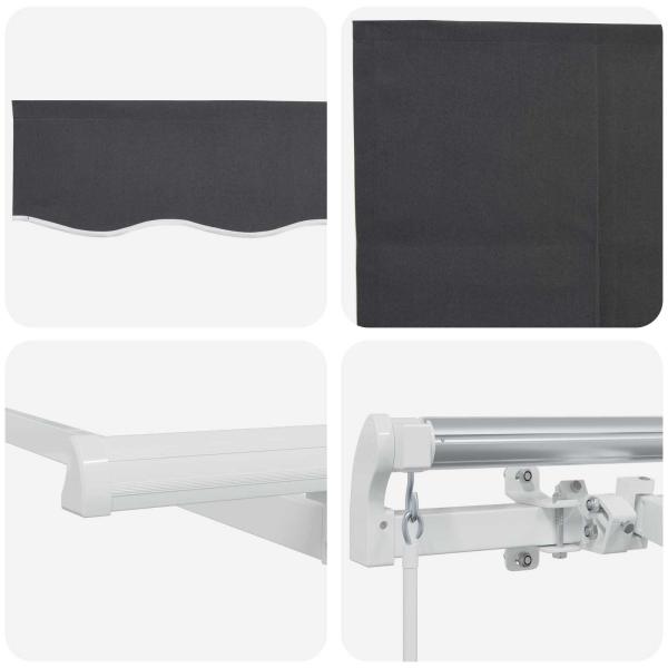 Einziehbare Markise Anthrazit 400 x 200 cm
