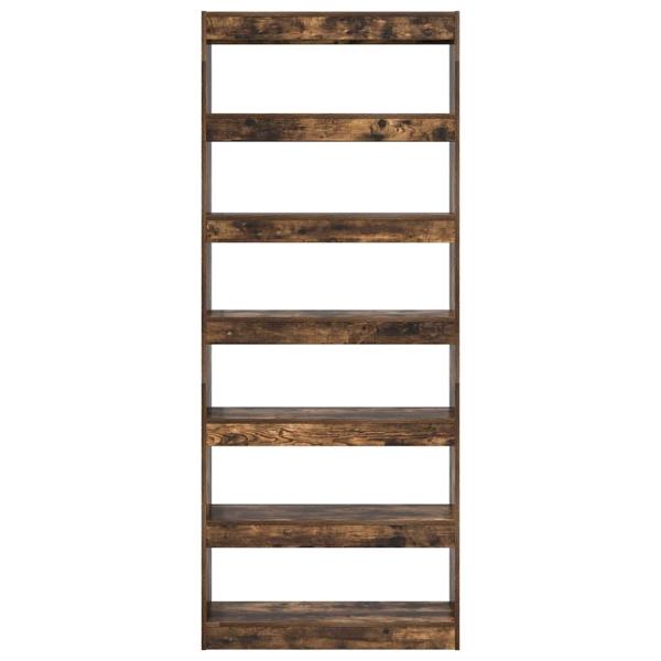 Bücherregal 6 Ebenen 80 x 30 x 198 cm Holzwerkstoff