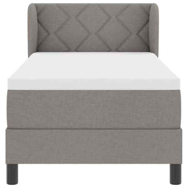 Boxspringbett mit Matratze mit Kopfteil Taupe 80 x 200 cm Stoff