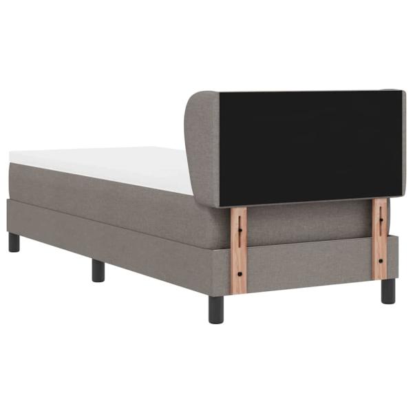 Boxspringbett mit Matratze mit Kopfteil Taupe 80 x 200 cm Stoff